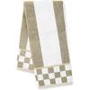 MACKENZIE-CHILDS Hand Towel, Cute Decorative Hand Towel for Bathroom and Kitchen, Rainbow Micro Check(Mocha Stripe)