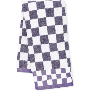 MACKENZIE-CHILDS Hand Towel, Cute Decorative Hand Towel for Bathroom and Kitchen, Rainbow Micro Check(Plum Check)