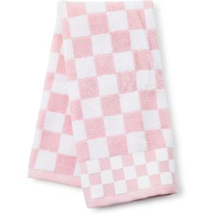 MACKENZIE-CHILDS Hand Towel, Cute Decorative Hand Towel for Bathroom and Kitchen, Rainbow Micro Check(Rosy Check)