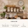 MACKENZIE-CHILDS Large Enamel Canister, Kitchen Storage Container with Lid, Brown-and-White Mocha Check(Mocha Check)