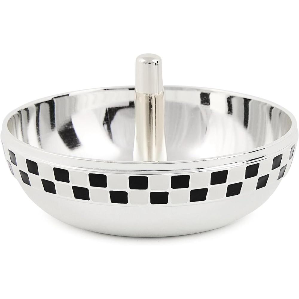 image:imageMACKENZIECHILDS Trinket Dish Decorative Bowl and Ring Holder for Storage and Display BlackandWhite Celebrate