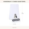 MACKENZIE-CHILDS Monogram Cotton Hand Towel, Cute Black-and-White Decorative Monogrammed Hand Towel for Bathroom or Kitchen, T(A)