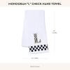 MACKENZIE-CHILDS Monogram Cotton Hand Towel, Cute Black-and-White Decorative Monogrammed Hand Towel for Bathroom or Kitchen, T(L)