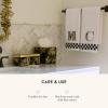 MACKENZIE-CHILDS Monogram Cotton Hand Towel, Cute Black-and-White Decorative Monogrammed Hand Towel for Bathroom or Kitchen, T(M)