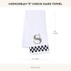 MACKENZIE-CHILDS Monogram Cotton Hand Towel, Cute Black-and-White Decorative Monogrammed Hand Towel for Bathroom or Kitchen, T(S)