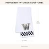 MACKENZIE-CHILDS Monogram Cotton Hand Towel, Cute Black-and-White Decorative Monogrammed Hand Towel for Bathroom or Kitchen, T(W)