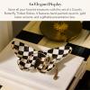 MACKENZIE-CHILDS Set of 2 Ceramic Trinket Dishes, Decorative Bowls and Jewelry Holders, Black-and-White Courtly Butterfly(Courtly Butterfly)