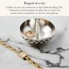 MACKENZIE-CHILDS Trinket Dish, Decorative Bowl and Ring Holder for Storage and Display, Black-and-White Celebrate