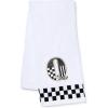 MACKENZIE-CHILDS Monogram Cotton Hand Towel, Cute Black-and-White Decorative Monogrammed Hand Towel for Bathroom or Kitchen, T(Q)