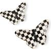 MACKENZIE-CHILDS Set of 2 Ceramic Trinket Dishes, Decorative Bowls and Jewelry Holders, Black-and-White Courtly Butterfly(Courtly Butterfly)