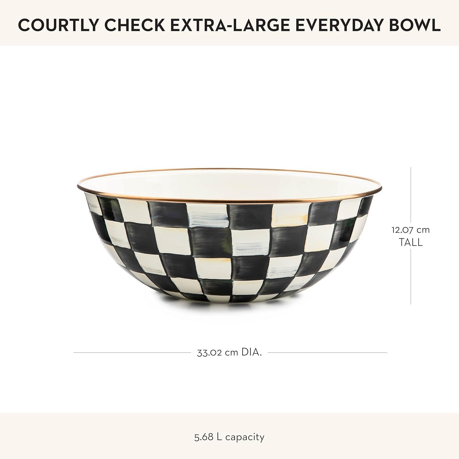 image:imageMACKENZIECHILDS Everyday Bowl Serving Bowl for Entertaining Small PurpleandWhite Violet CheckCourtly Check
