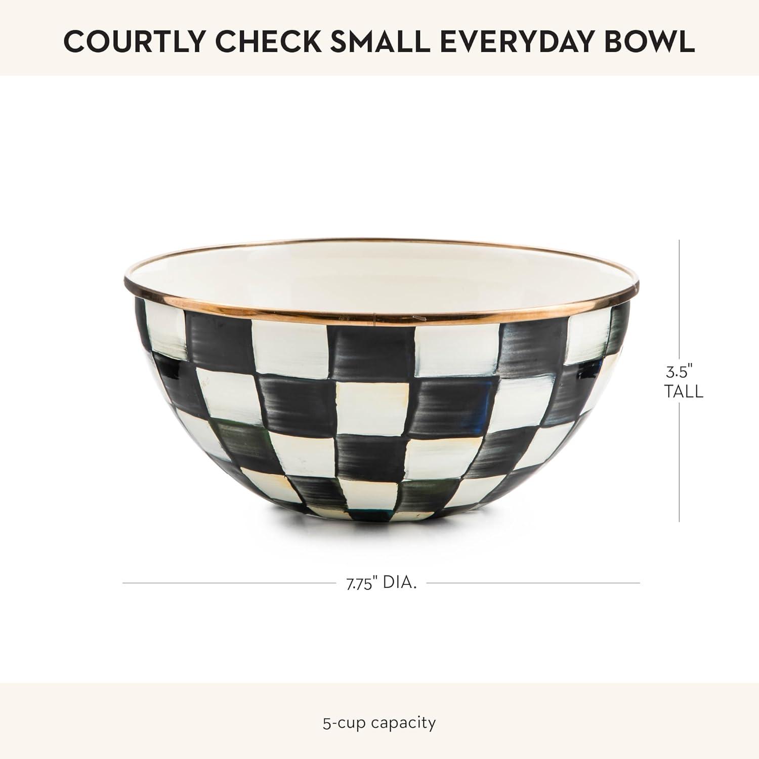 image:imageMACKENZIECHILDS Everyday Bowl Serving Bowl for Entertaining Small PurpleandWhite Violet CheckCourtly Check