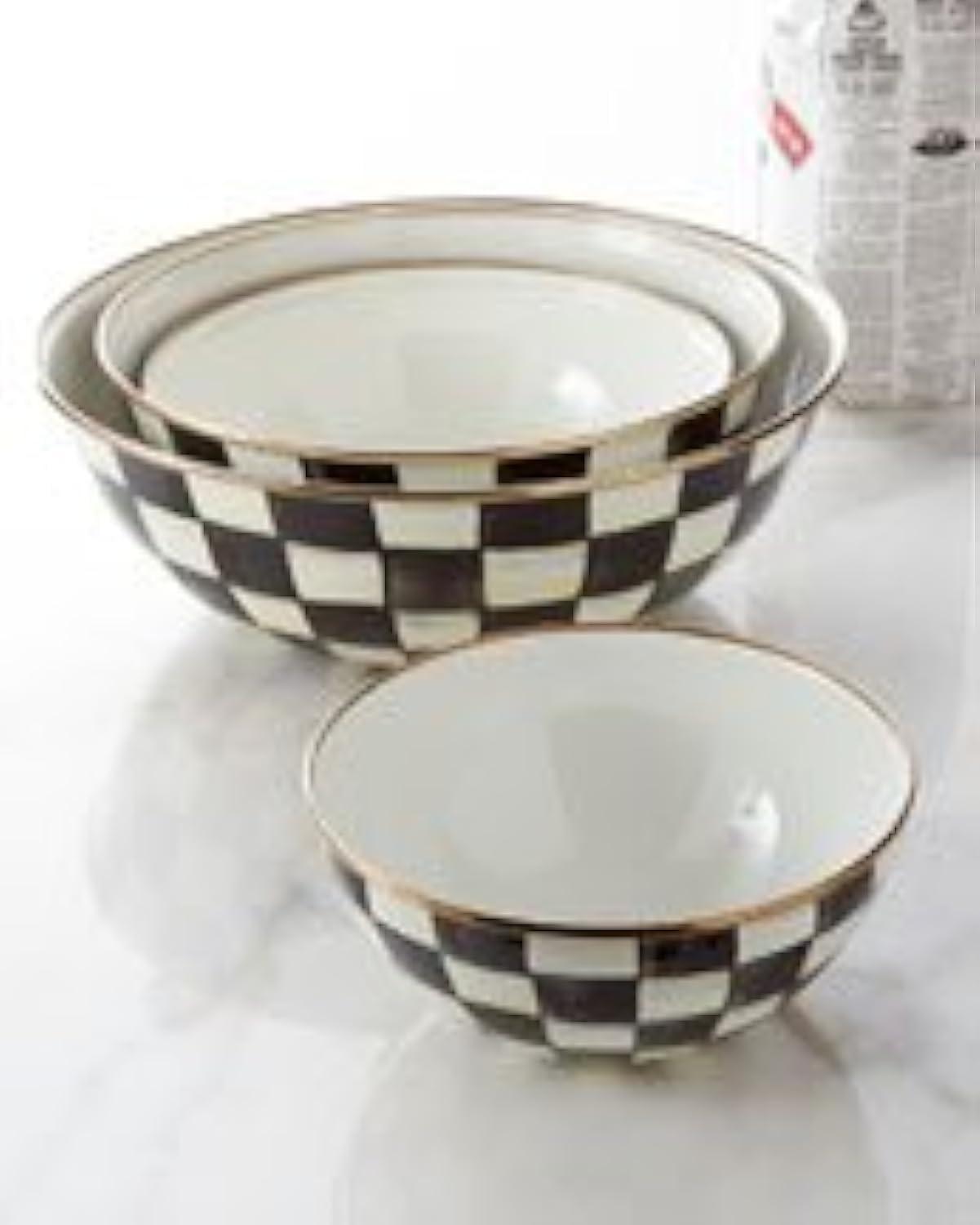 image:imageMACKENZIECHILDS Everyday Bowl Serving Bowl for Entertaining Small PurpleandWhite Violet CheckCourtly Check