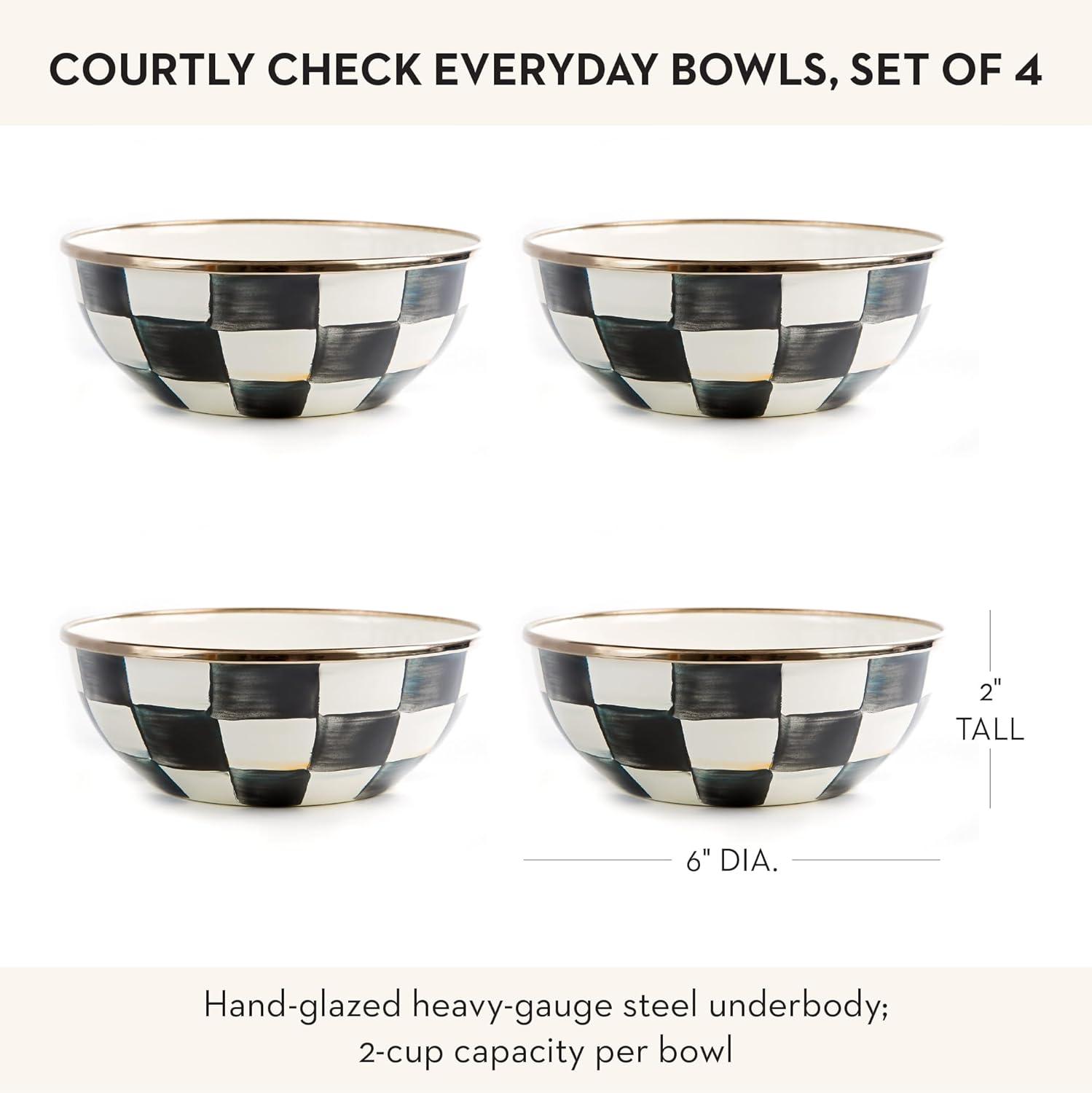 image:imageMACKENZIECHILDS Everyday Bowl Serving Bowl for Entertaining Small PurpleandWhite Violet CheckCourtly Check