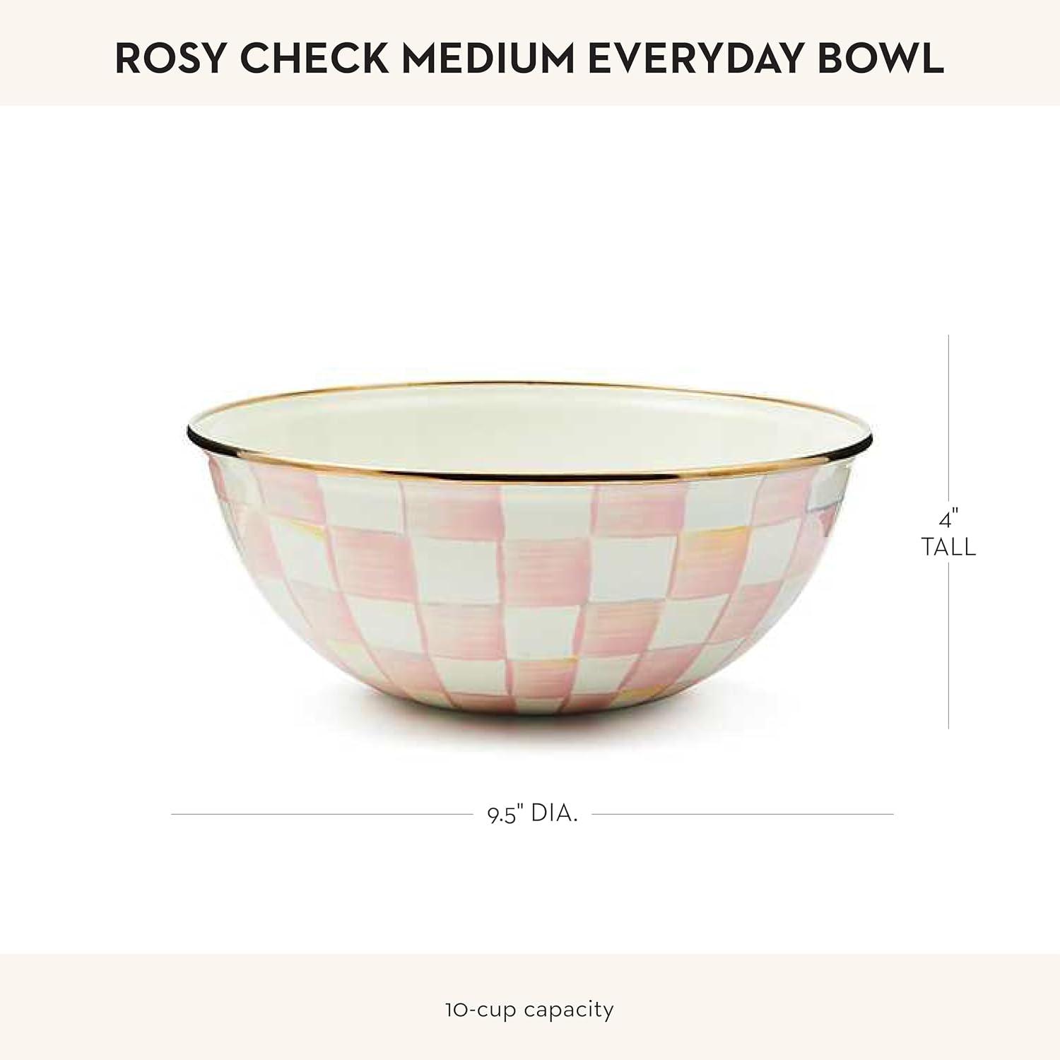image:imageMACKENZIECHILDS Everyday Bowl Serving Bowl for Entertaining Small PurpleandWhite Violet CheckRosy Check