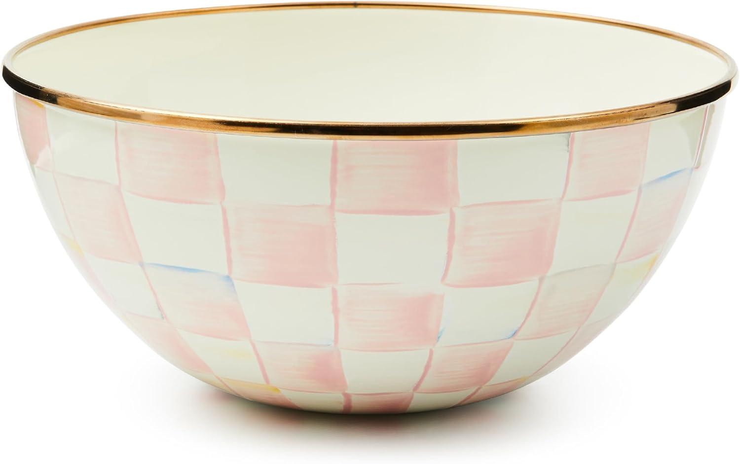 image:imageMACKENZIECHILDS Everyday Bowl Serving Bowl for Entertaining Small PurpleandWhite Violet CheckRosy Check