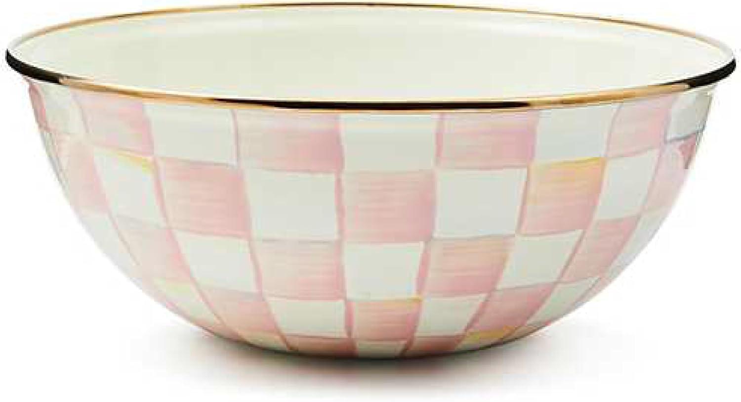 image:imageMACKENZIECHILDS Everyday Bowl Serving Bowl for Entertaining Small PurpleandWhite Violet CheckRosy Check