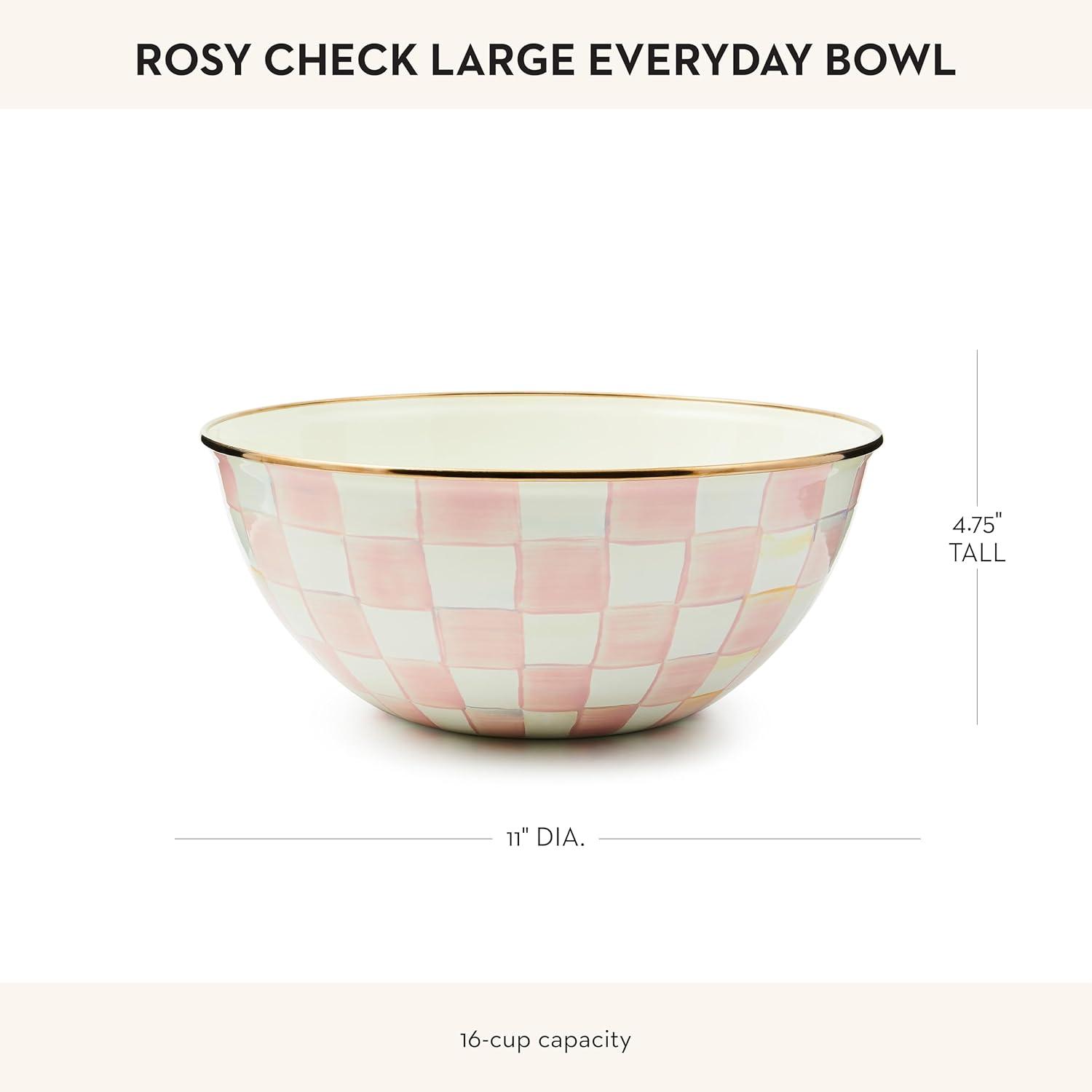 image:imageMACKENZIECHILDS Everyday Bowl Serving Bowl for Entertaining Small PurpleandWhite Violet CheckRosy Check