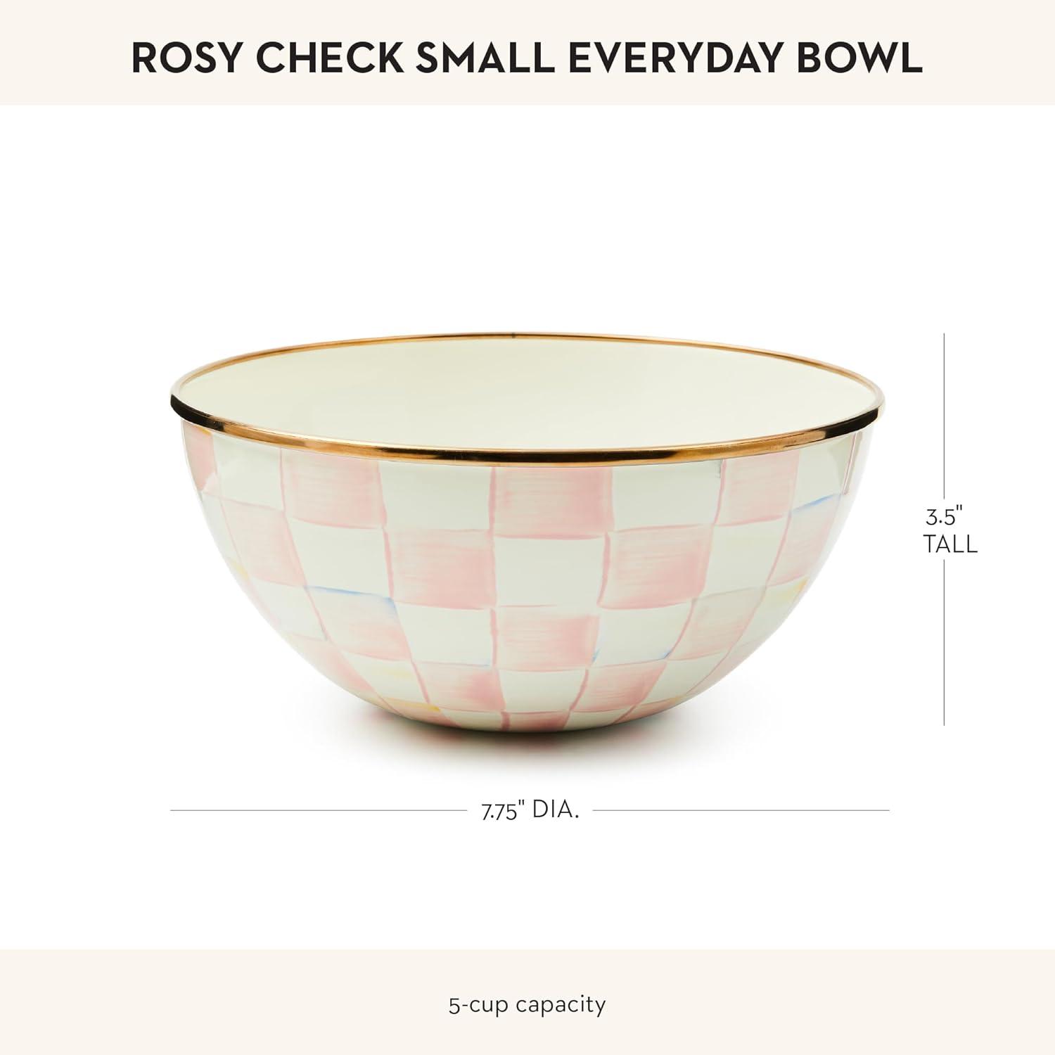 image:imageMACKENZIECHILDS Everyday Bowl Serving Bowl for Entertaining Small PurpleandWhite Violet CheckRosy Check