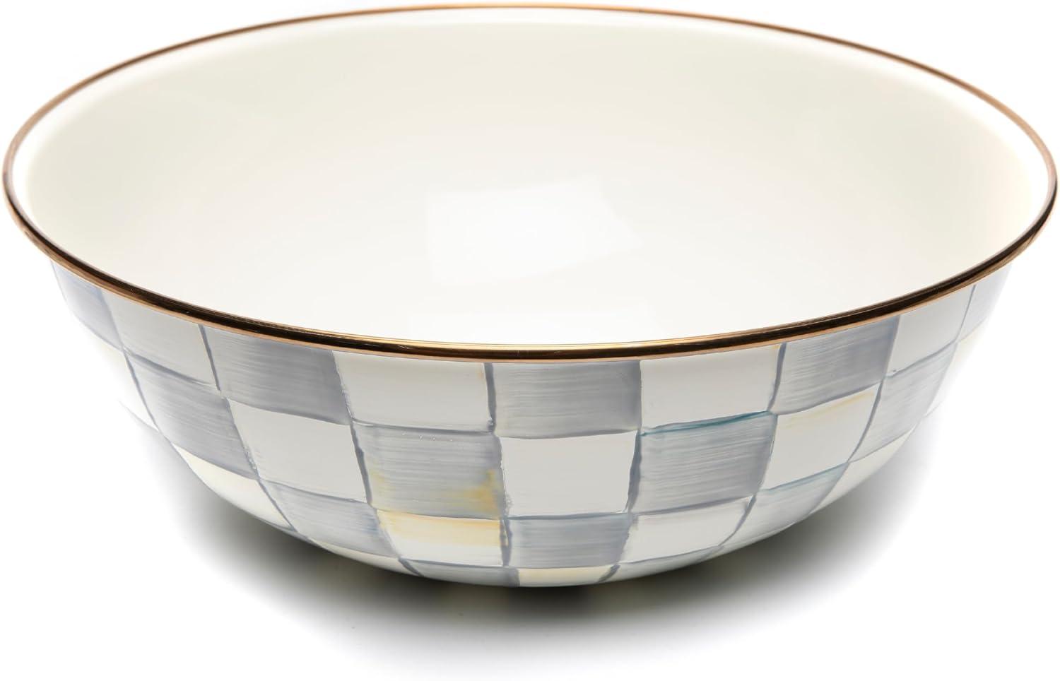image:imageMACKENZIECHILDS Everyday Bowl Serving Bowl for Entertaining Small PurpleandWhite Violet CheckSterling Check