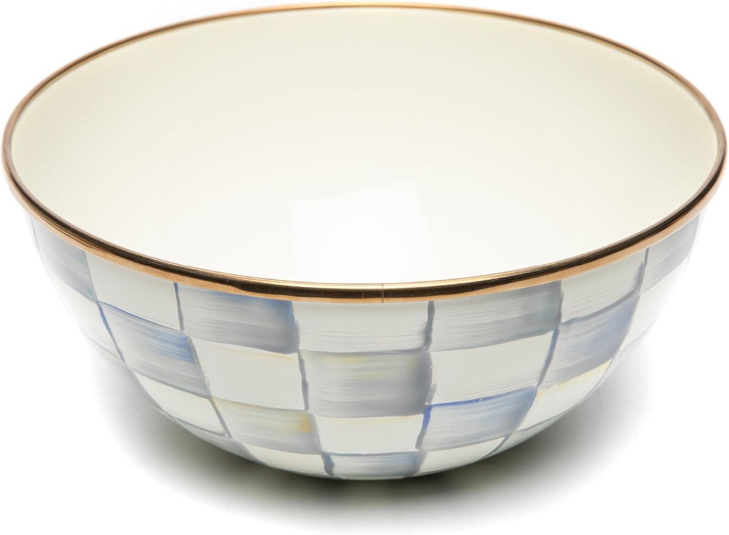 image:imageMACKENZIECHILDS Everyday Bowl Serving Bowl for Entertaining Small PurpleandWhite Violet CheckSterling Check