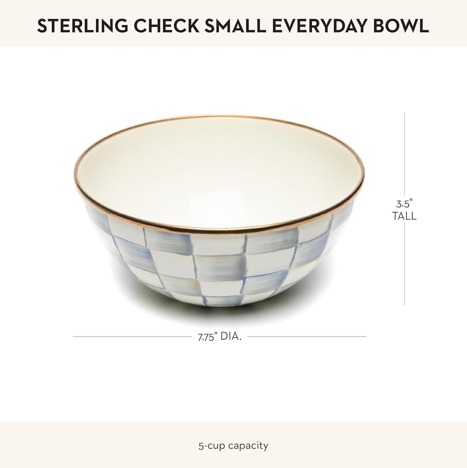 image:imageMACKENZIECHILDS Everyday Bowl Serving Bowl for Entertaining Small PurpleandWhite Violet CheckSterling Check