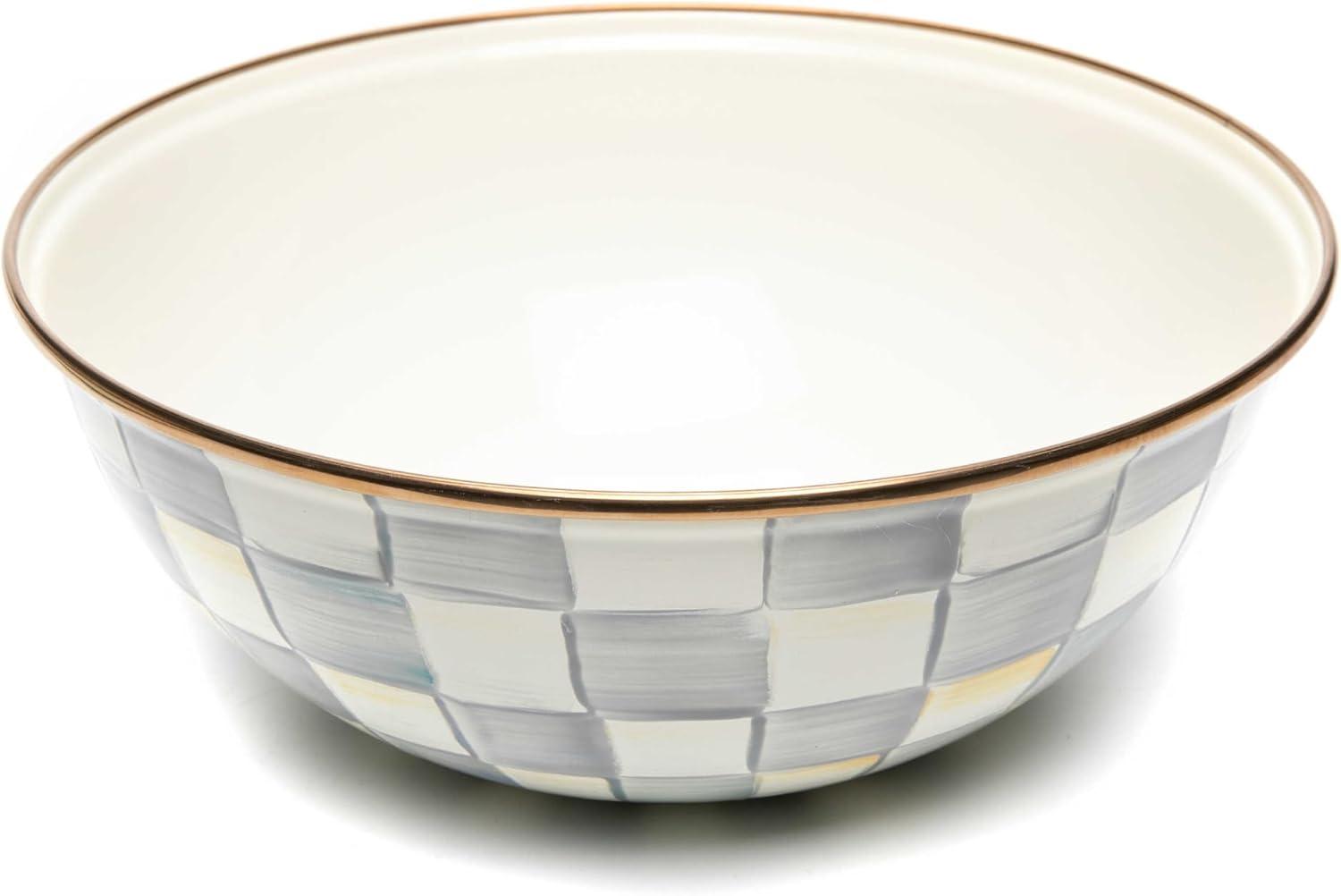 image:imageMACKENZIECHILDS Everyday Bowl Serving Bowl for Entertaining Small PurpleandWhite Violet CheckSterling Check