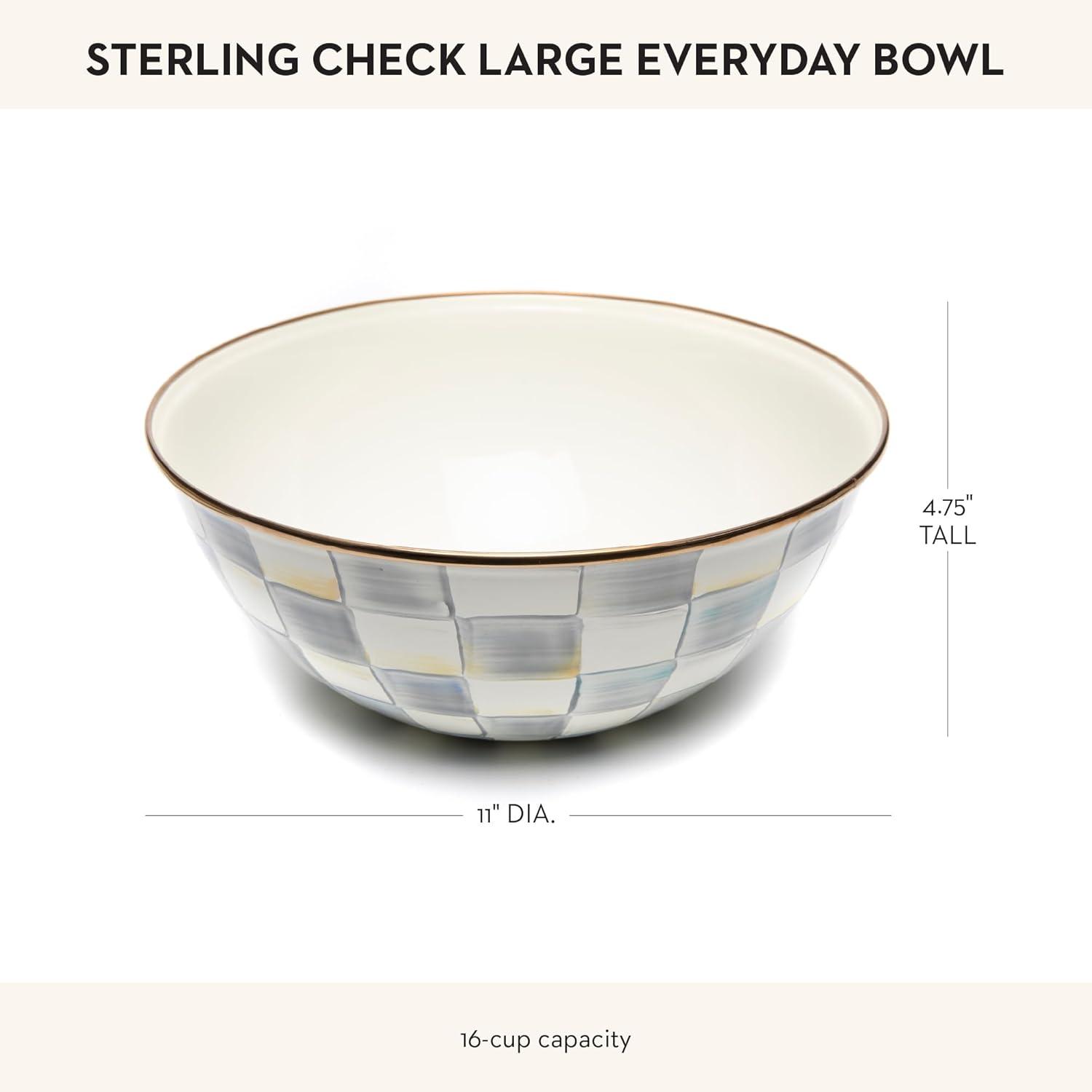 image:imageMACKENZIECHILDS Everyday Bowl Serving Bowl for Entertaining Small PurpleandWhite Violet CheckSterling Check