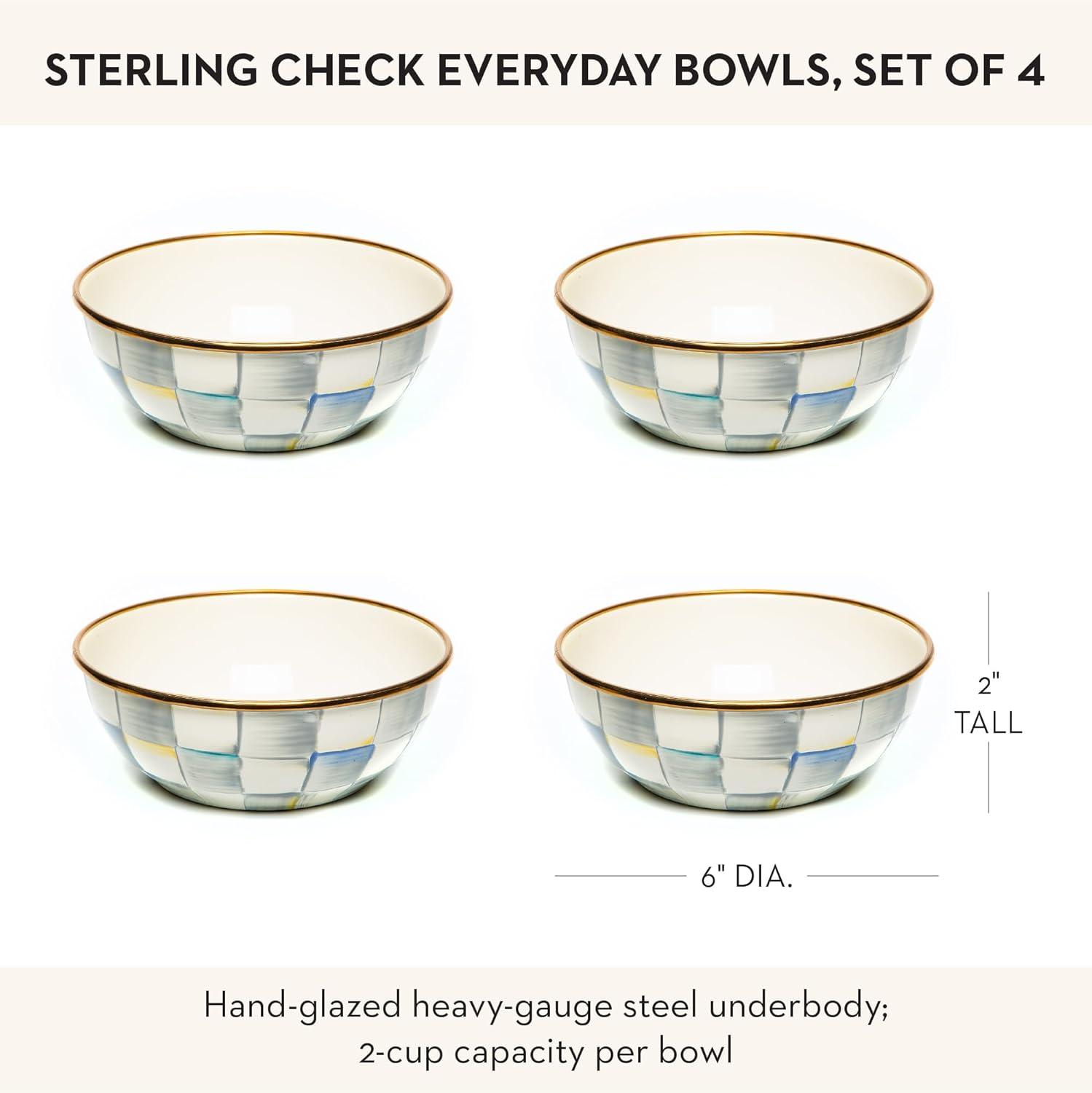 image:imageMACKENZIECHILDS Everyday Bowl Serving Bowl for Entertaining Small PurpleandWhite Violet CheckSterling Check