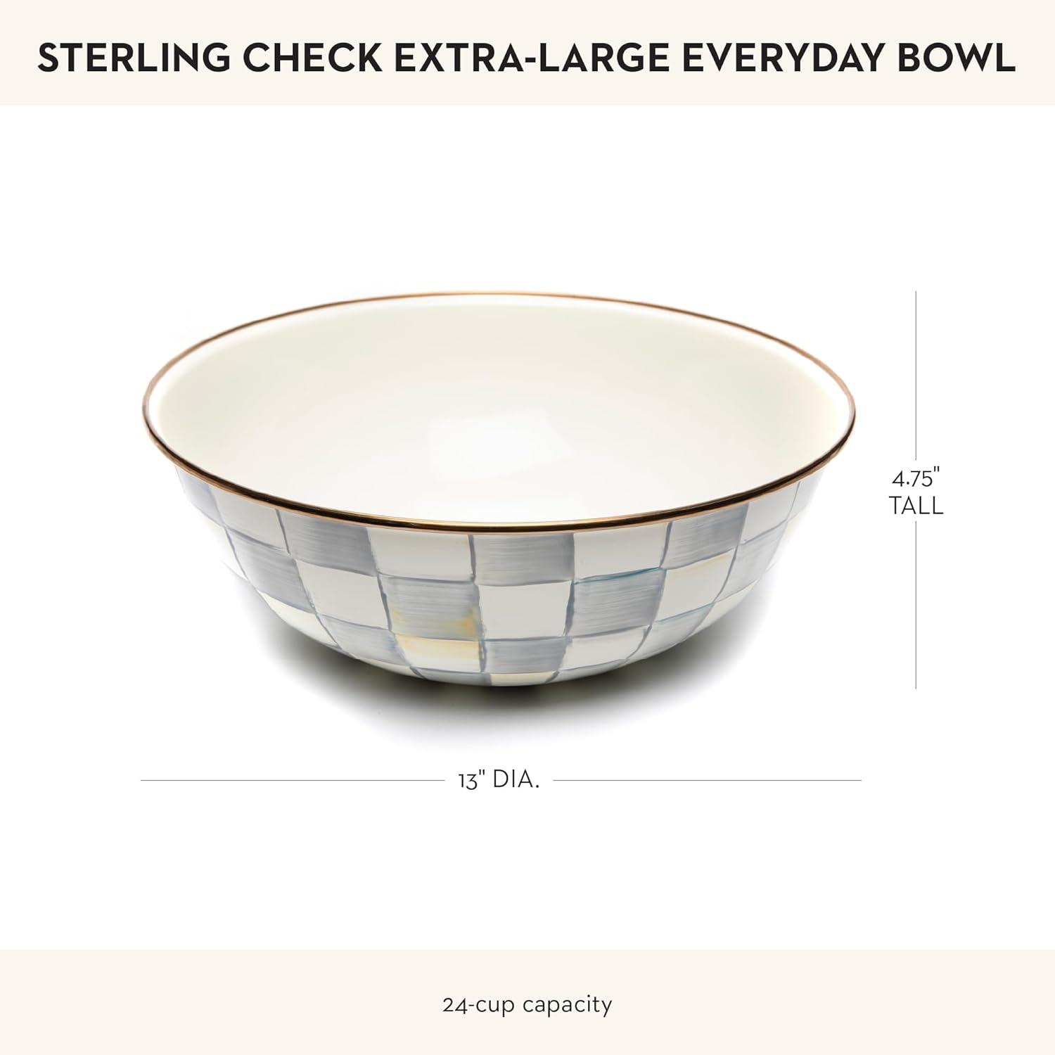 image:imageMACKENZIECHILDS Everyday Bowl Serving Bowl for Entertaining Small PurpleandWhite Violet CheckSterling Check