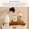 MACKENZIE-CHILDS Enamel Canister, Kitchen Storage Container with Lid, Demi, Purple-and-White Violet Check(Rosy Check)