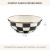 MACKENZIE-CHILDS Everyday Bowl, Serving Bowl for Entertaining, Small, Purple-and-White Violet Check(Courtly Check)