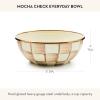 MACKENZIE-CHILDS Everyday Bowl, Serving Bowl for Entertaining, Small, Purple-and-White Violet Check(Mocha Check)