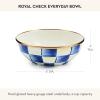 MACKENZIE-CHILDS Everyday Bowl, Serving Bowl for Entertaining, Small, Purple-and-White Violet Check(Royal Check)