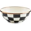 MACKENZIE-CHILDS Everyday Bowl, Serving Bowl for Entertaining, Small, Purple-and-White Violet Check(Courtly Check)