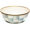 MACKENZIE-CHILDS Everyday Bowl, Serving Bowl for Entertaining, Small, Purple-and-White Violet Check(Sterling Check)