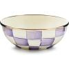 MACKENZIE-CHILDS Everyday Bowl, Serving Bowl for Entertaining, Small, Purple-and-White Violet Check(Violet Check)