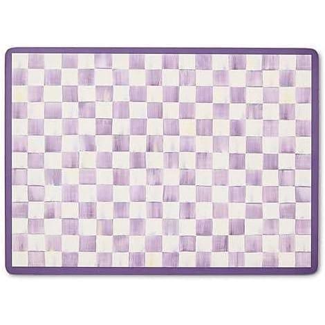 image:imageMACKENZIECHILDS Set of 4 CorkBack Placemats HardFinish Table Mats Violet CheckViolet Check