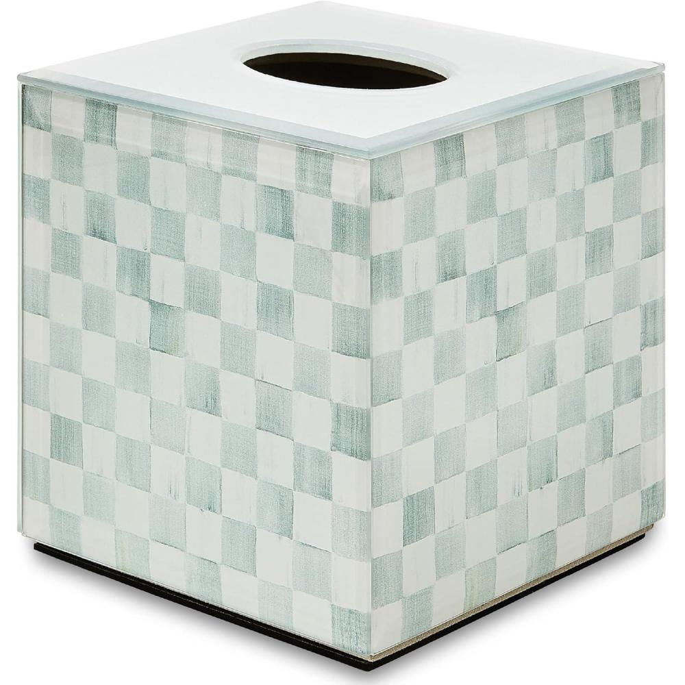 image:imageMACKENZIECHILDS Violet Check Glass Boutique Tissue CoverSterling Check