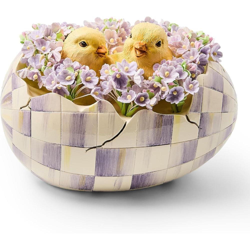 image:imageMACKENZIECHILDS Violet Check Peekaboo Egg FigurineViolet Check