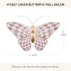 MACKENZIE-CHILDS Butterfly, Hanging Butterfly Wall Decor, Purple-and-White Violet Check(Violet Check)