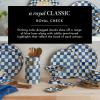 MACKENZIE-CHILDS Enamel Colander, Decorative Kitchen Strainer, Large, Purple-and-White Violet Check(Royal Check)