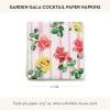 MACKENZIE-CHILDS Pack of 20 Cocktail Paper Napkins, Decorative Napkins for Parties, Purple-and-White Violet Check(Garden Gala)