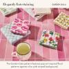 MACKENZIE-CHILDS Pack of 20 Cocktail Paper Napkins, Decorative Napkins for Parties, Purple-and-White Violet Check(Garden Gala)