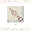 MACKENZIE-CHILDS Pack of 20 Cocktail Paper Napkins, Decorative Napkins for Parties, Purple-and-White Violet Check(Nutcracker)