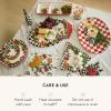 MACKENZIE-CHILDS Set of 2 Tempered Glass Cutting Boards, Countertop Cutting Boards, Purple-and-White Violet Check(Deck the Halls)
