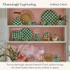 MACKENZIE-CHILDS Set of 2 Tempered Glass Cutting Boards, Countertop Cutting Boards, Purple-and-White Violet Check(Emerald Check)