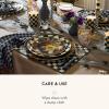 MACKENZIE-CHILDS Set of 4 Cork-Back Placemats, Hard-Finish Table Mats, Violet Check(Courtly Check)