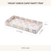 MACKENZIE-CHILDS Violet Check Capiz Vanity Tray(Violet Check)