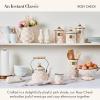 MACKENZIE-CHILDS Violet Check Cork Back Coasters, Set of 4(Rosy Check)